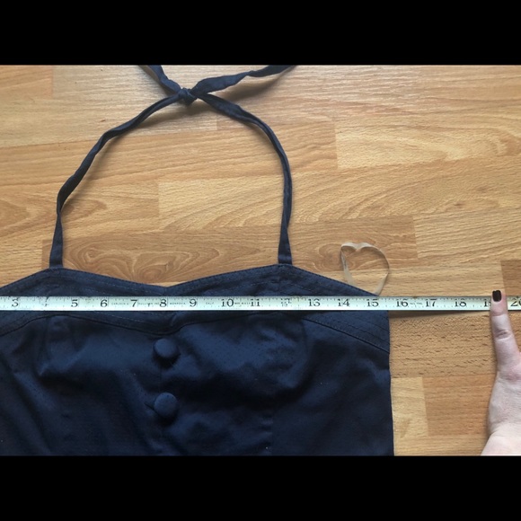 Juniors Navy Fit & Flare with Sweetheart Neckline - Picture 7 of 8